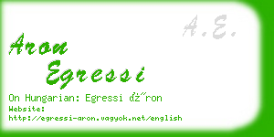 aron egressi business card